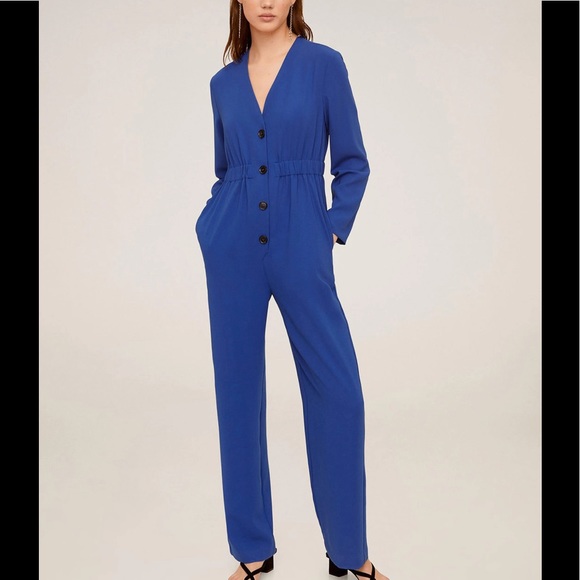 COPY - NWT blue jumpsuit from MANGO , size L - Picture 1 of 5